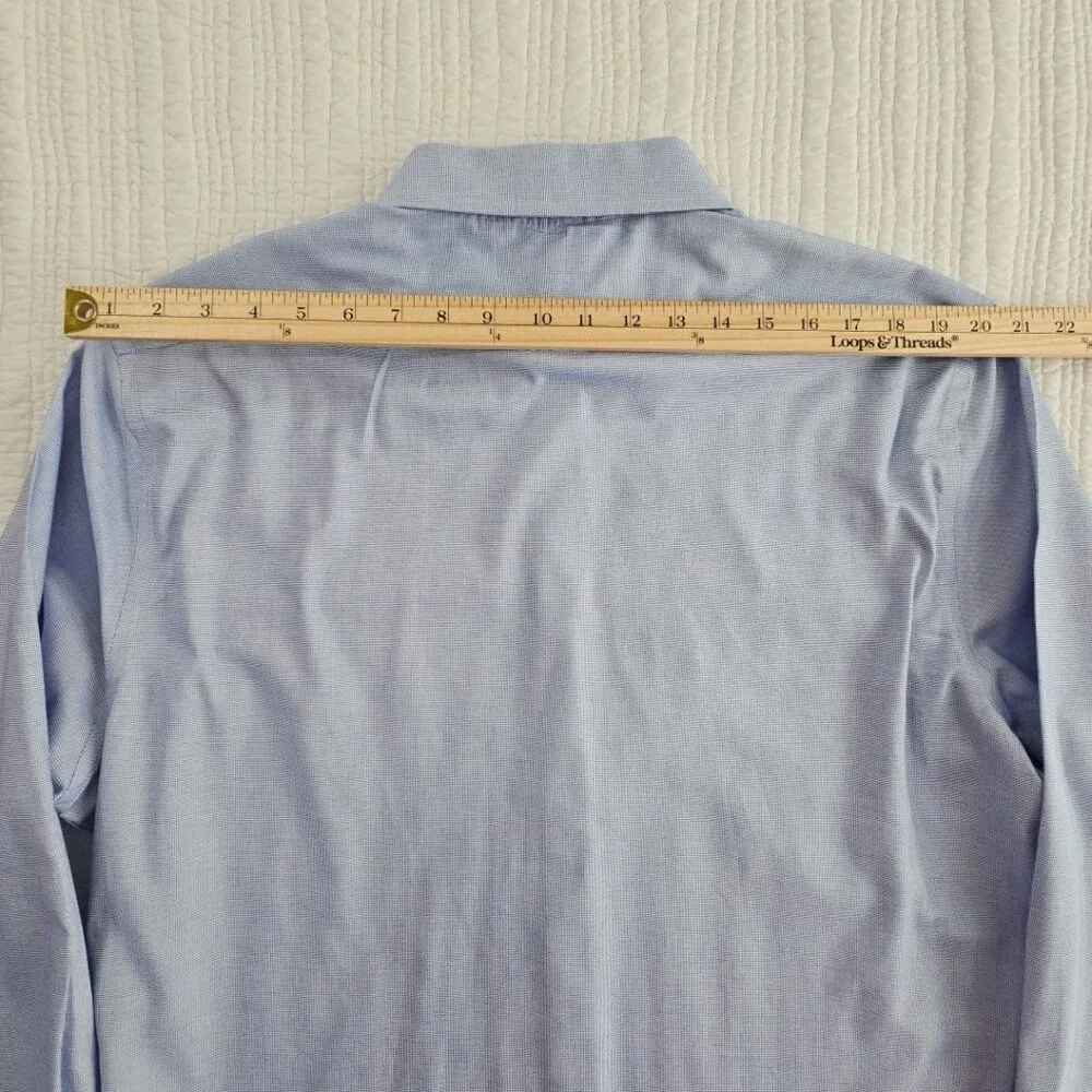 Banana Republic Shirt Men's XL‎ Blue Untucked Fit Wrinkle Resistant Long Sleeve
